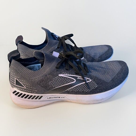 Brooks Levitate StealthFit GTS 5 Womens 9 Grey Black Pink Running Shoes Sneakers - Picture 3 of 5